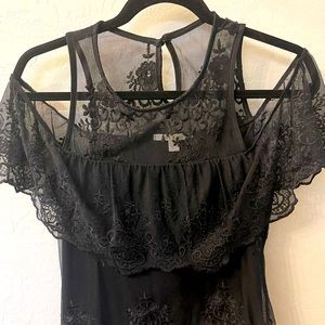 Black lace top